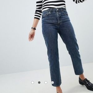 Asos Jeans Straight Leg Deep Blue Wash, Size 26